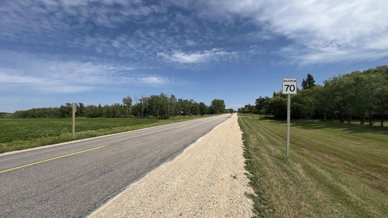 À Sainte-Anne, la vitesse a été réduite près de La Coulée