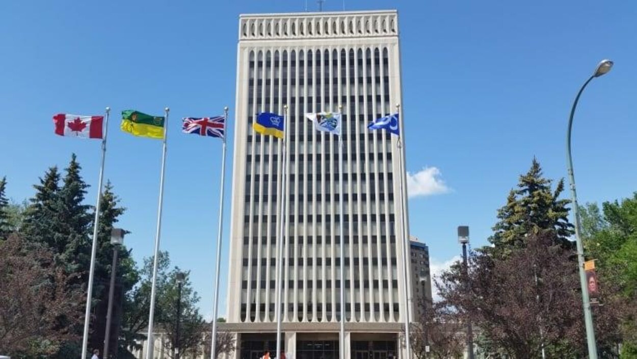 Vue de la façade de la mairie de Regina.