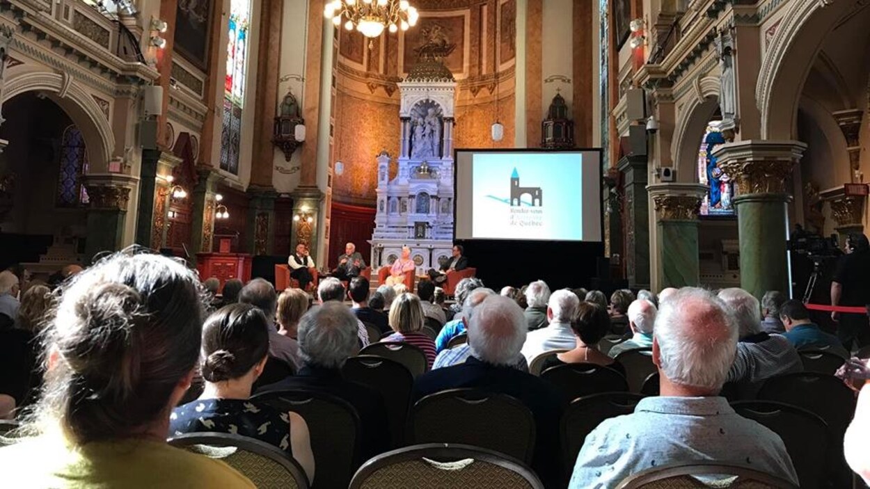 Table ronde sur les patriotes à la Chapelle de l'Amérique française, le 15 août 2019