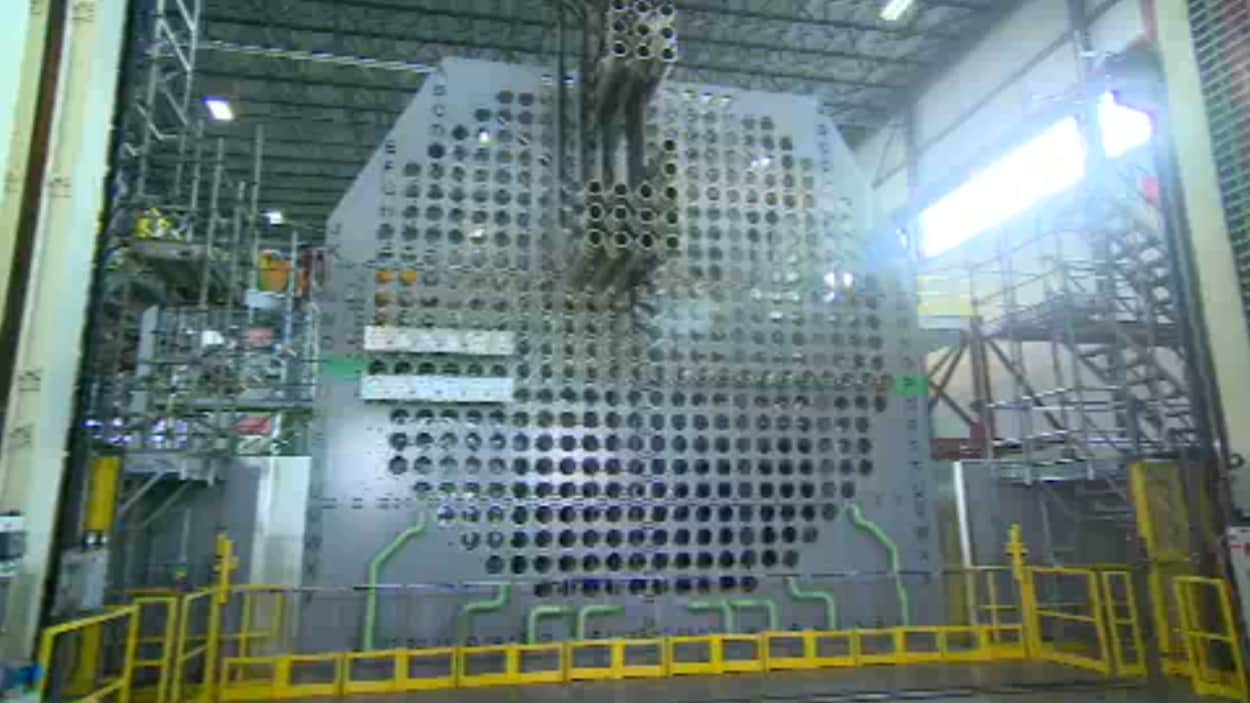 Vue de la réplique du réacteur dans la centrale.