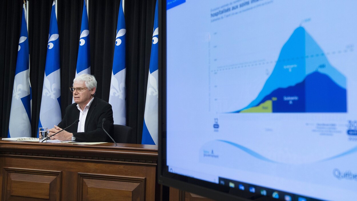Le Dr Massé en conférence de presse.