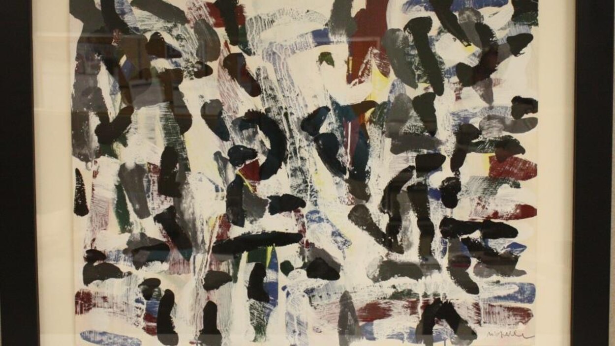 Un des trois tableaux volés de l'artiste peintre Jean-Paul Riopelle retrouvés à Montréal le 23 janvier 2017