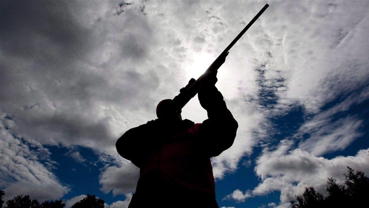 Une personne tient une arme d'épaule utilisée pour la chasse Une personne tient une arme d'épaule utilisée pour la chasse
