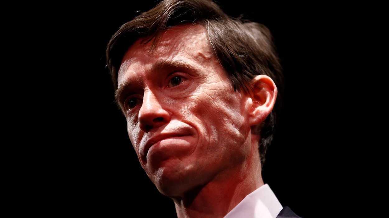 On le voit lors du lancement de sa campagne à la direction du Parti conservateur, à Londres, le 11 juin 2019.