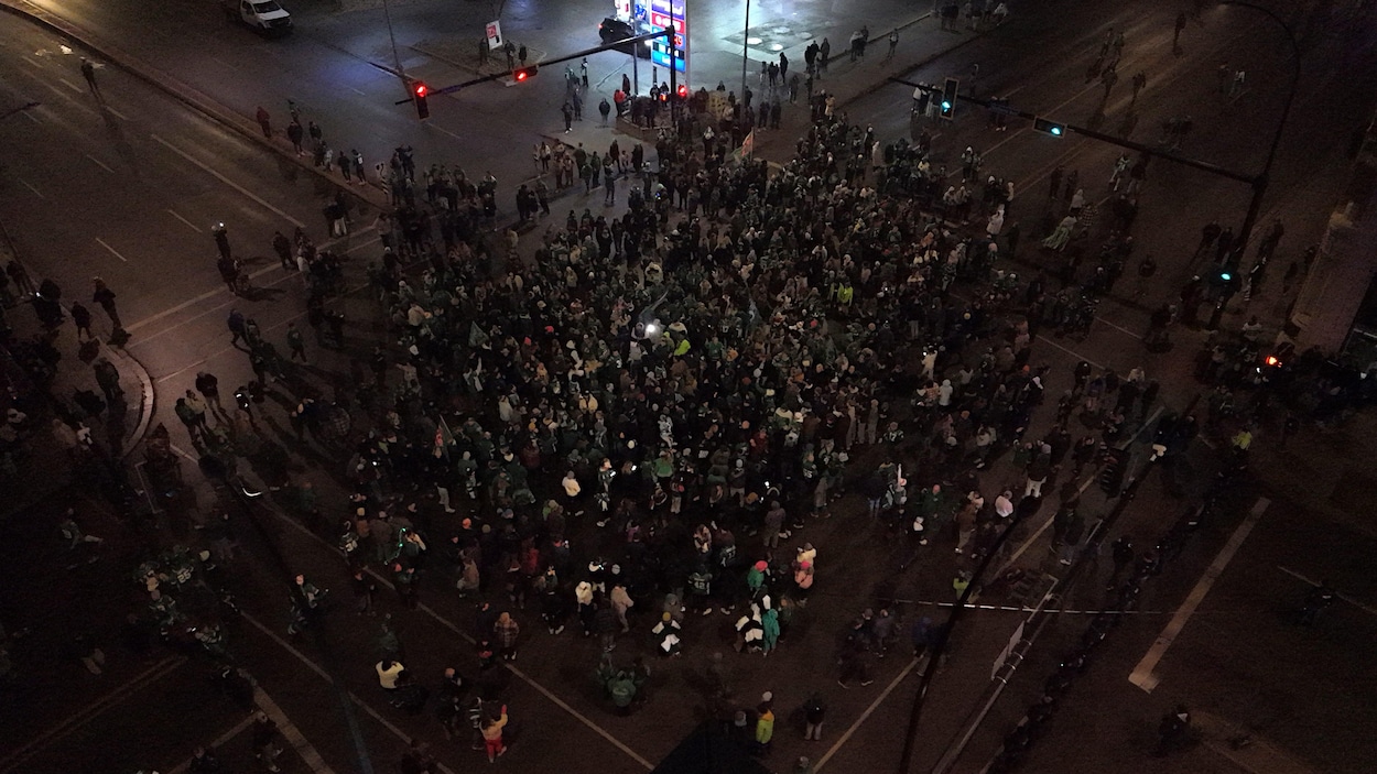 Les célébrations de la Coupe Grey à Regina en sons et en images