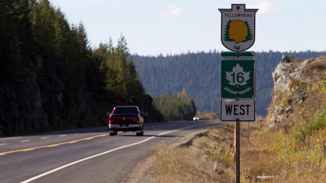 Une photo de la route 16 près de Prince George prise le 12 octobre 2012. Une photo de la route 16 près de Prince George prise le 12 octobre 2012.