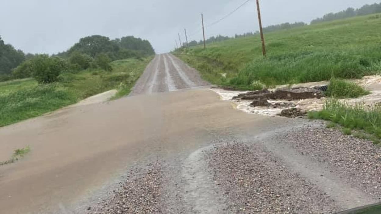 Route inondée