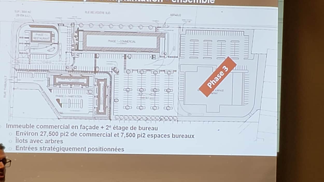 Un croquis de la phase 3 du projet projet résidentiel et commercial sur Belvédère Sud, à Sherbrooke.