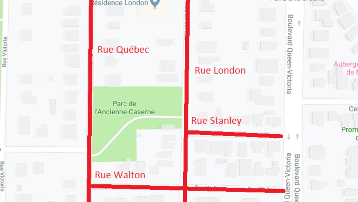 Une carte indiquant l'endroit des rues partagées.