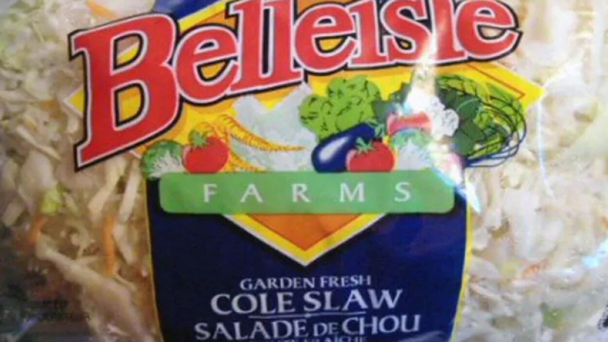 Le sac de salade de choux qui est l'objet d'un rappel. Le sac de salade de choux qui est l'objet d'un rappel.