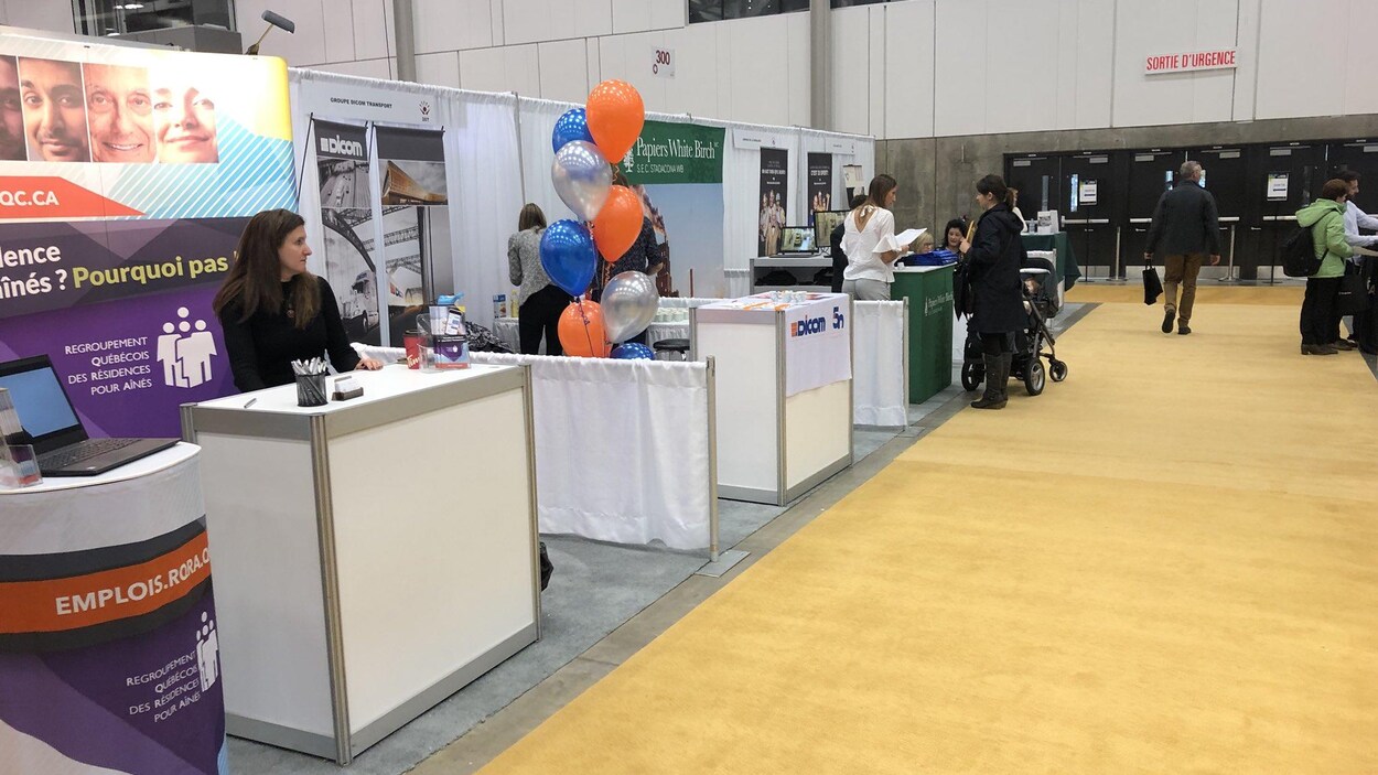Peu de visiteurs étaient présents au Salon Carrière Formation de Québec Peu de visiteurs étaient présents au Salon Carrière Formation de Québec