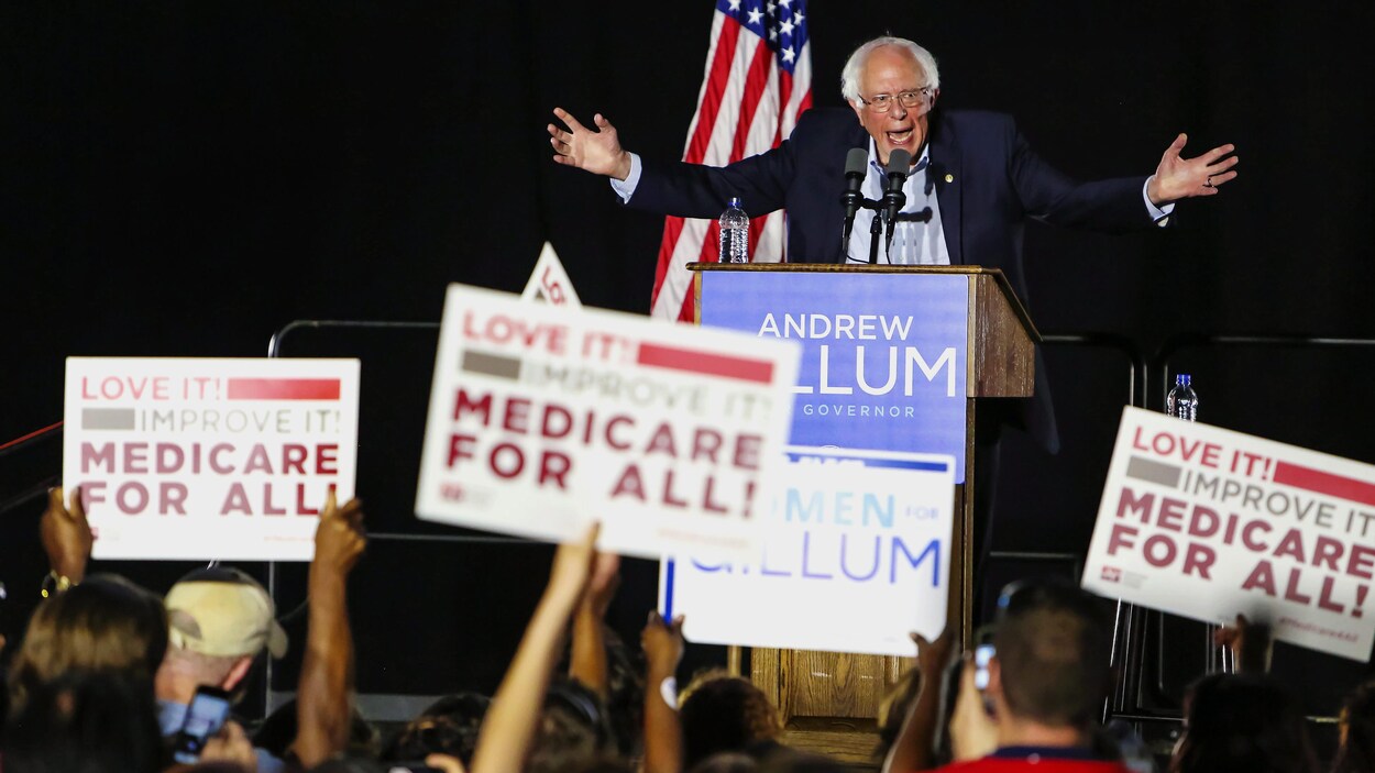 Le sénateur Bernie Sanders lors des élections de mi-mandat en 2018. Il a confirmé mardi qu'il se lançait dans la course à l'investiture démocrate en vue des élections présidentielles de 2020.
