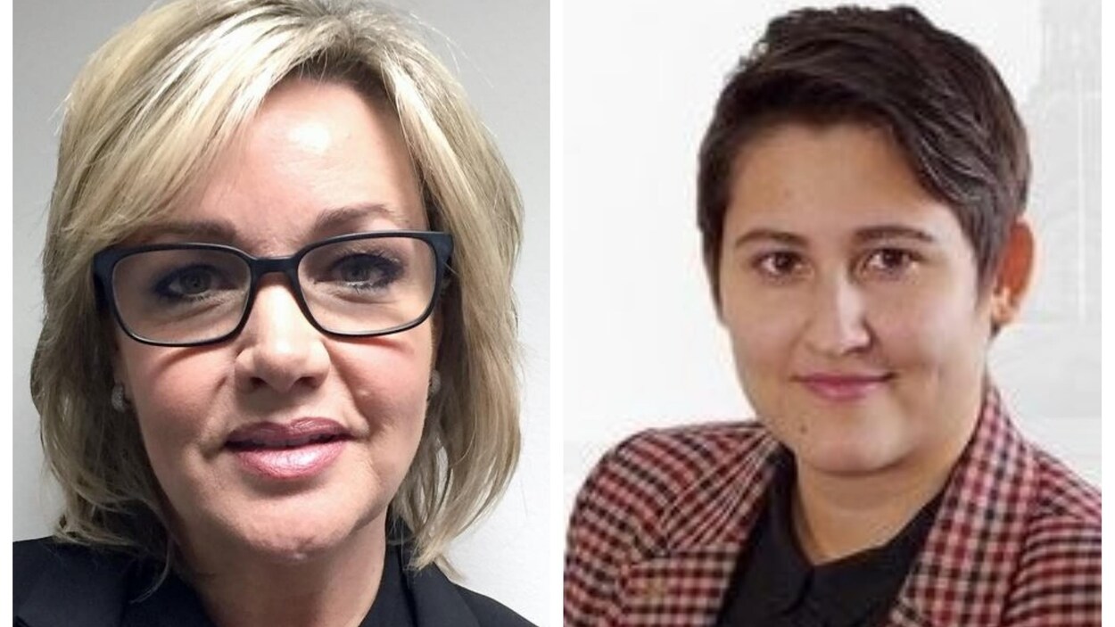 Un collage de photos : à gauche,la députée Sandra Jansen, et à droite, Estefania Cortes-Vargas.