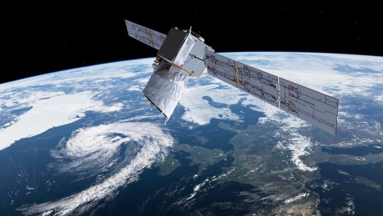 Un satellite survole l'Europe.