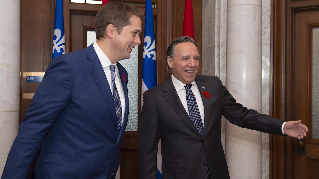 Andrew Scheer et François Legault.