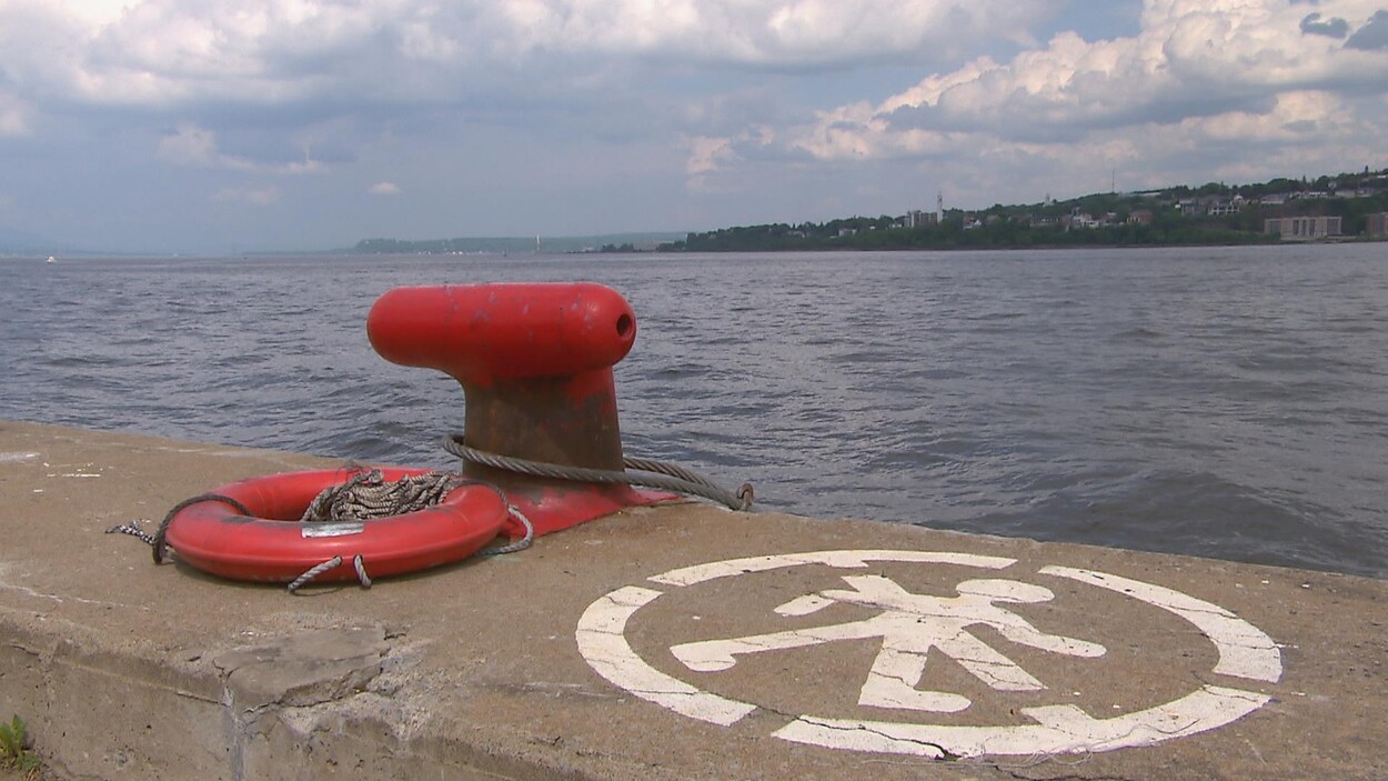 Les abords du fleuve Saint-Laurent dans le secteur du port de Québec Les abords du fleuve Saint-Laurent dans le secteur du port de Québec