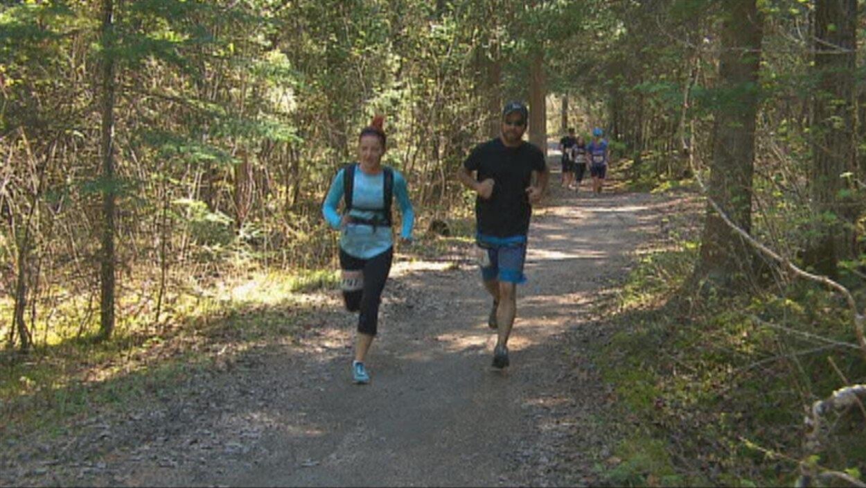 Course dans un sentier