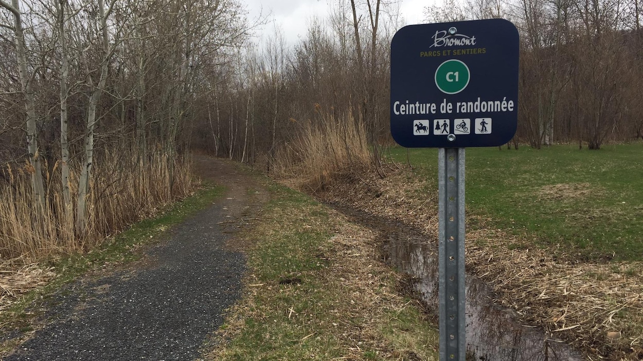 Un sentier pédestre à Bromont