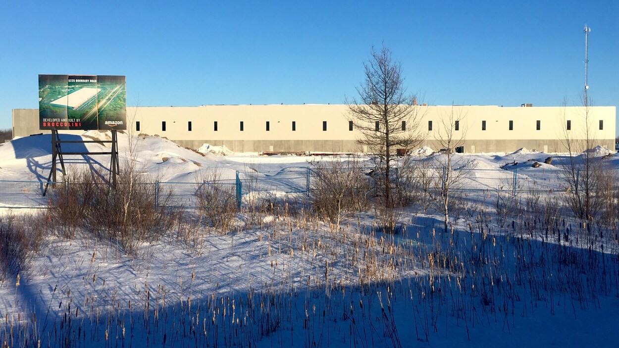 Le site sur lequel est construit le centre de distribution d'Amazon.