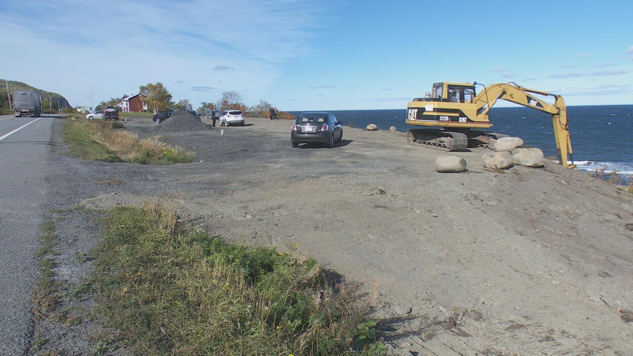 Le site du futur parc commémoratif en construction.
