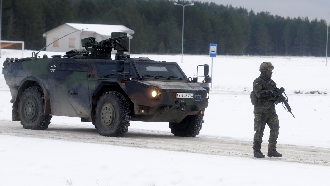 Des soldats allemands prennent part à des exercices de l'OTAN en Lituanie.