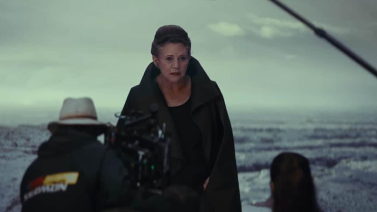 Carrie Fisher lors du tournage de «Star Wars: les derniers Jedi». Carrie Fisher lors du tournage de «Star Wars: les derniers Jedi».