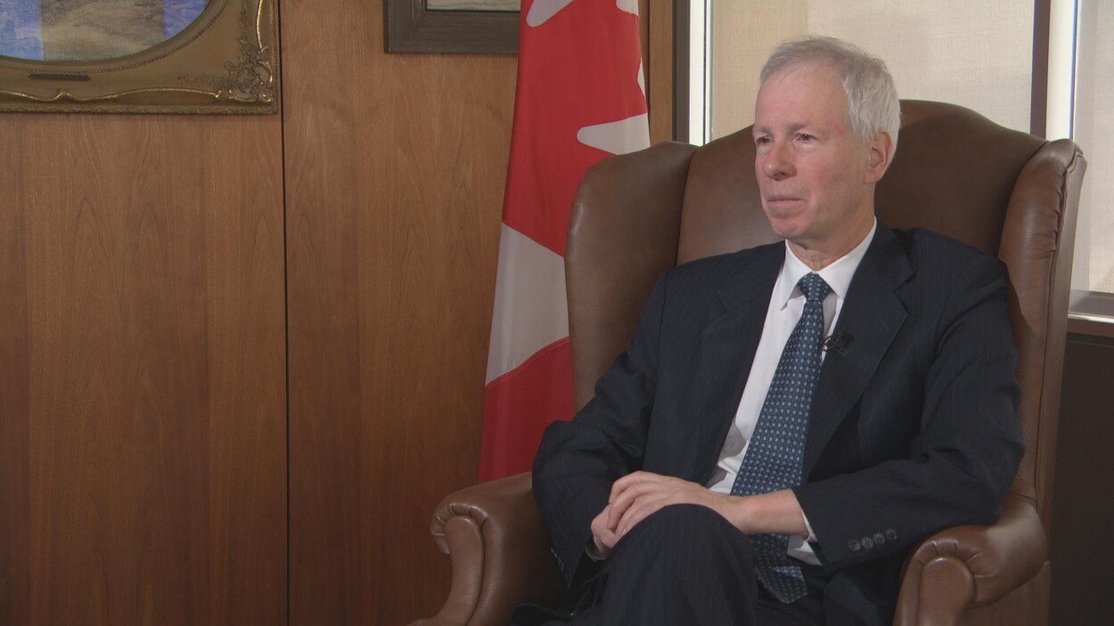 Le ministre des Affaires étrangères, Stéphane Dion, lors d'un bilan de fin d'année.