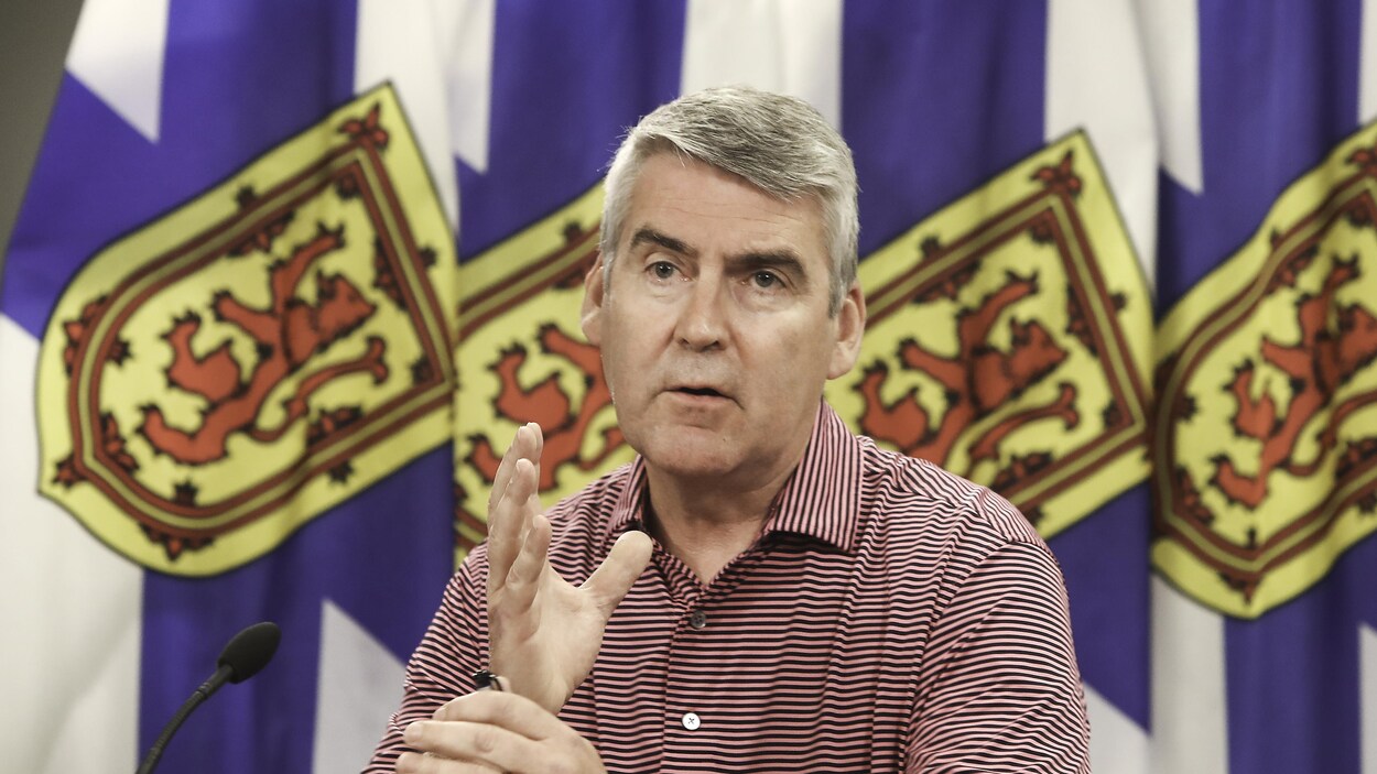 Le premier ministre de la Nouvelle-Écosse, Stephen McNeil, lors d'un point de presse le 18 juin 2020.
