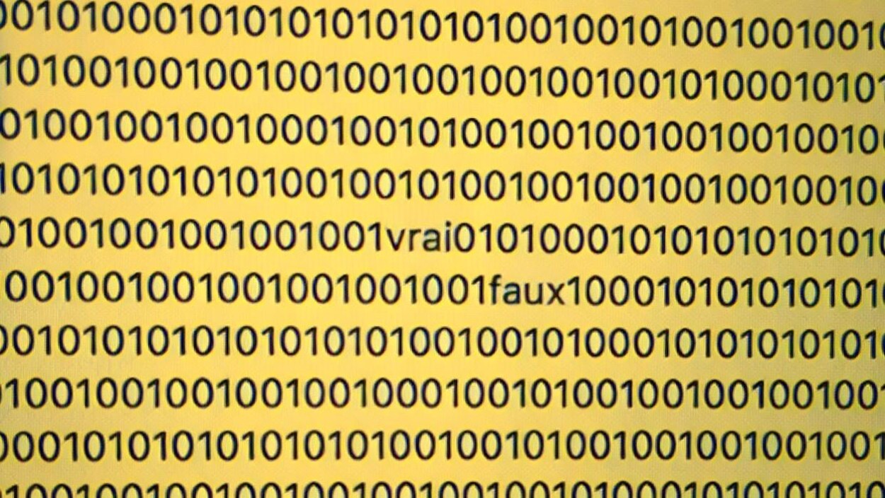 Suite de zéros et de uns qui représente une vision artistique d'un algorithme Suite de zéros et de uns qui représente une vision artistique d'un algorithme