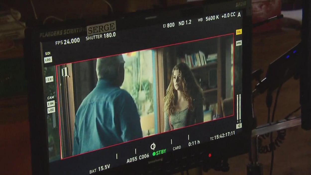 Capture d'écran d'une scène de film en tournage