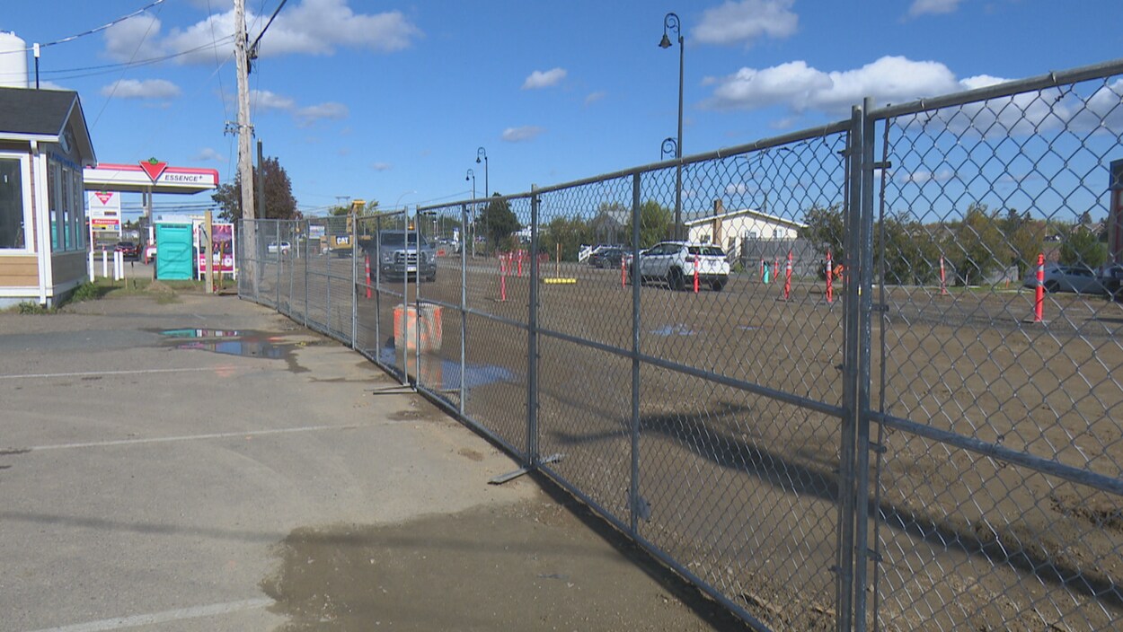 Les travaux en cours, rue Principale, à Tracadie