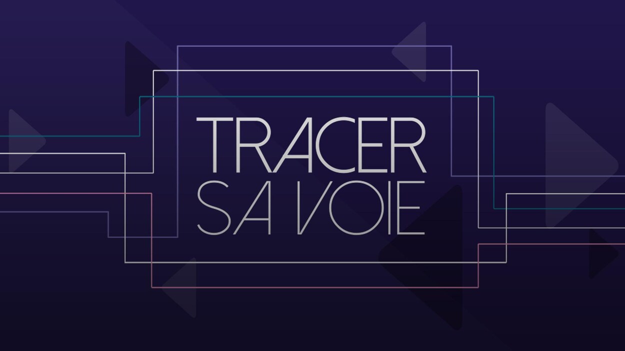 Le logo de l'émission Tracer sa voie apparait sur un fond mauve.