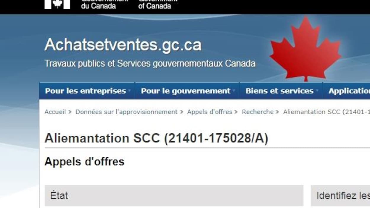 «Aliemantation» peut-on lire dans un appel d'offre en français disponible le site web du gouvernement.