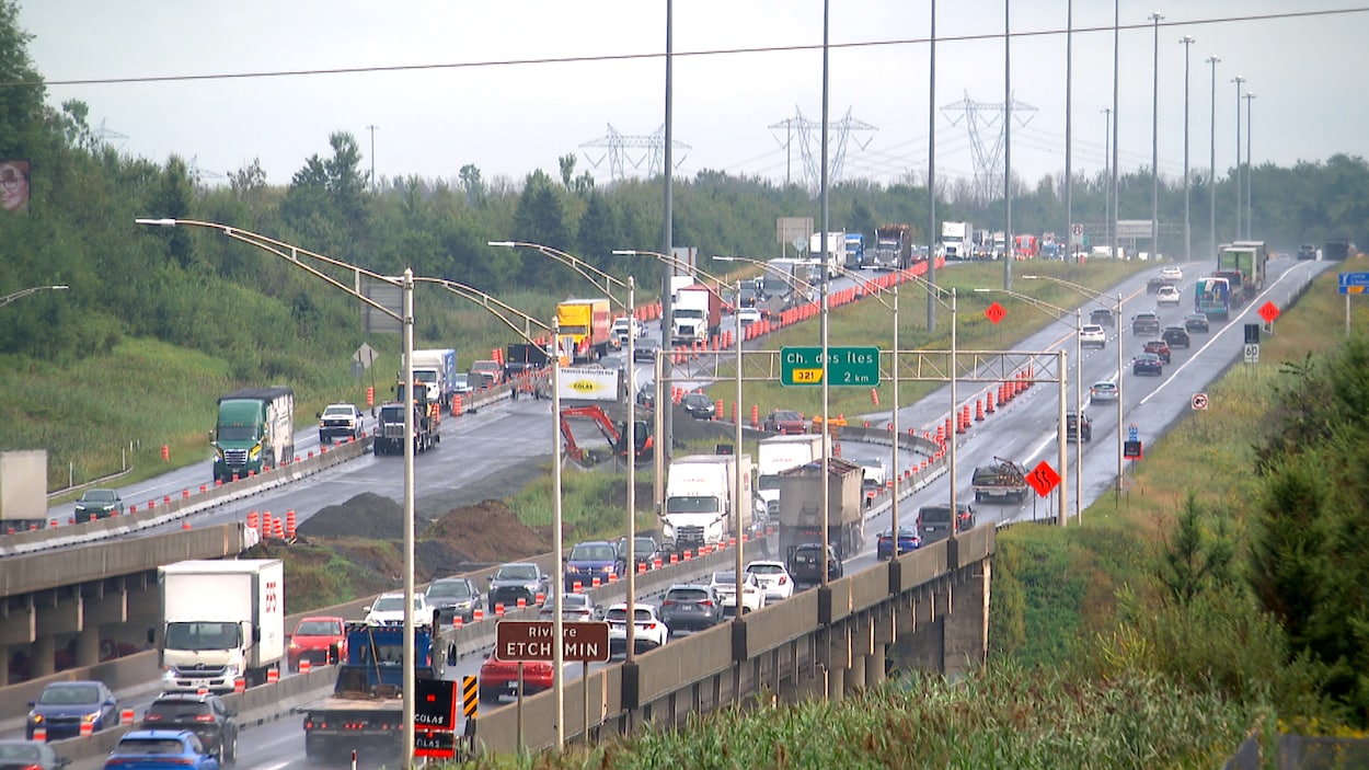 Congestion à Lévis : les travaux sur l'autoroute 20 se poursuivront jusqu'en 2029