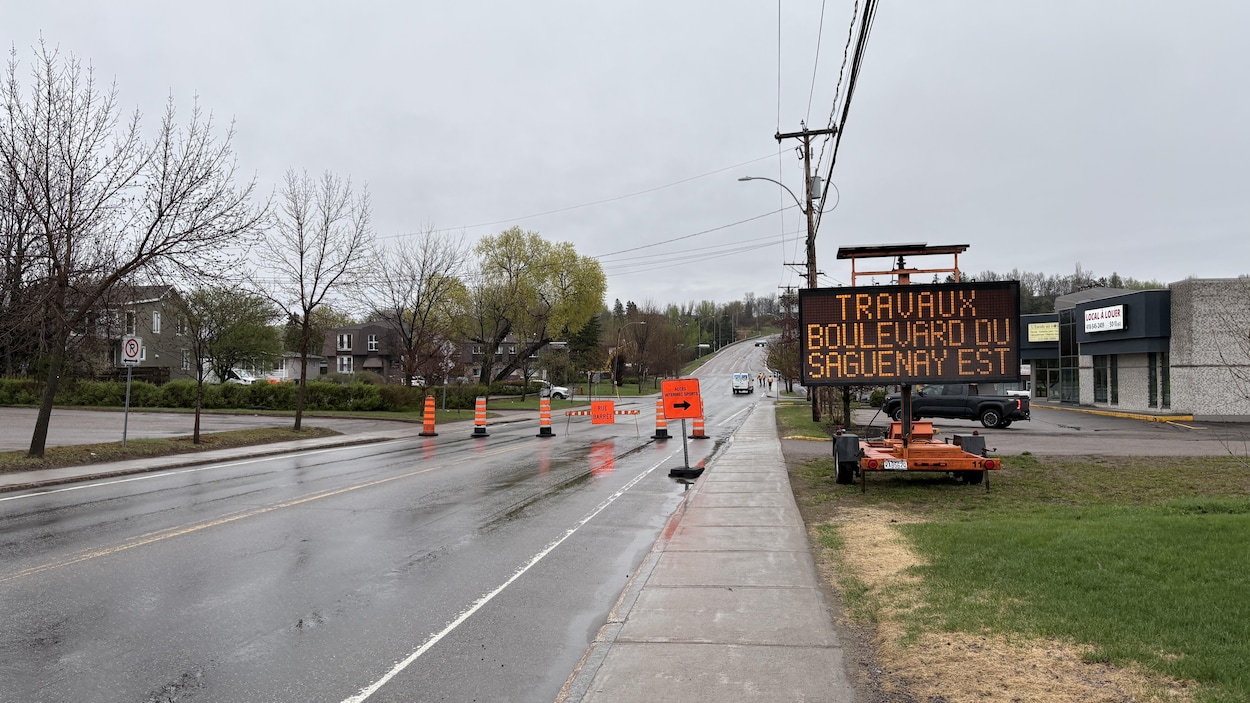 Prolongation des travaux sur le boulevard du Saguenay Est