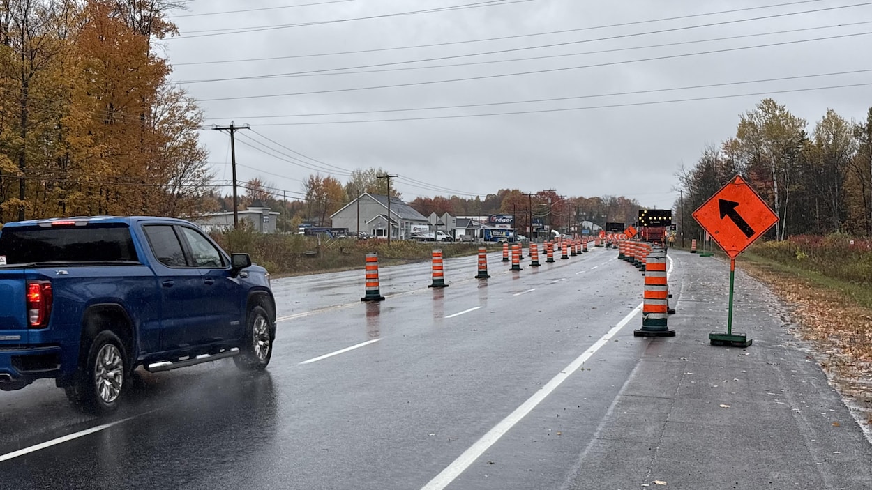 Circulation réduite à deux voies à Notre-Dame-du-Mont-Carmel