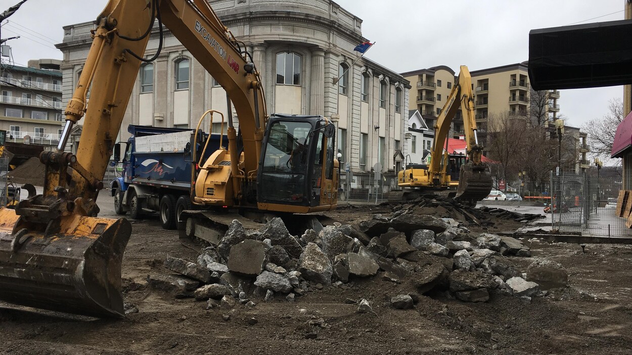 Un chantier d’envergure au centreville de Chicoutimi RadioCanada.ca