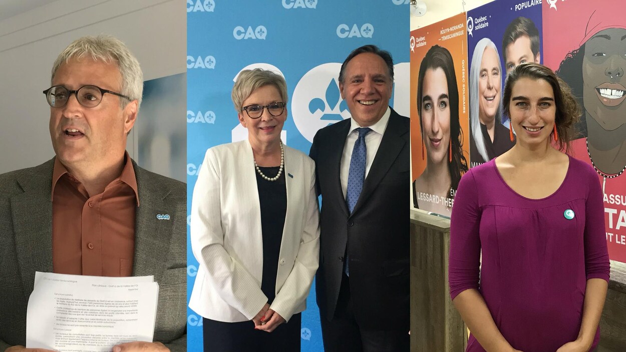 Un montage regroupe les trois députés de l'Abitibi-Témiscamingue, Pierre Dufour, Suzanne Blais et Émilise Lessard-Therrien.