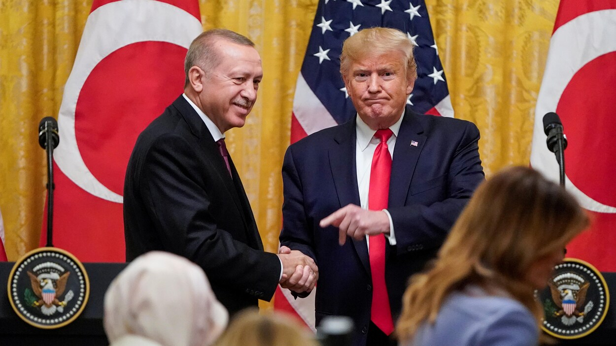 Le président américain Donald Trump et son homologue turc Recep Tayyip Erdogan.