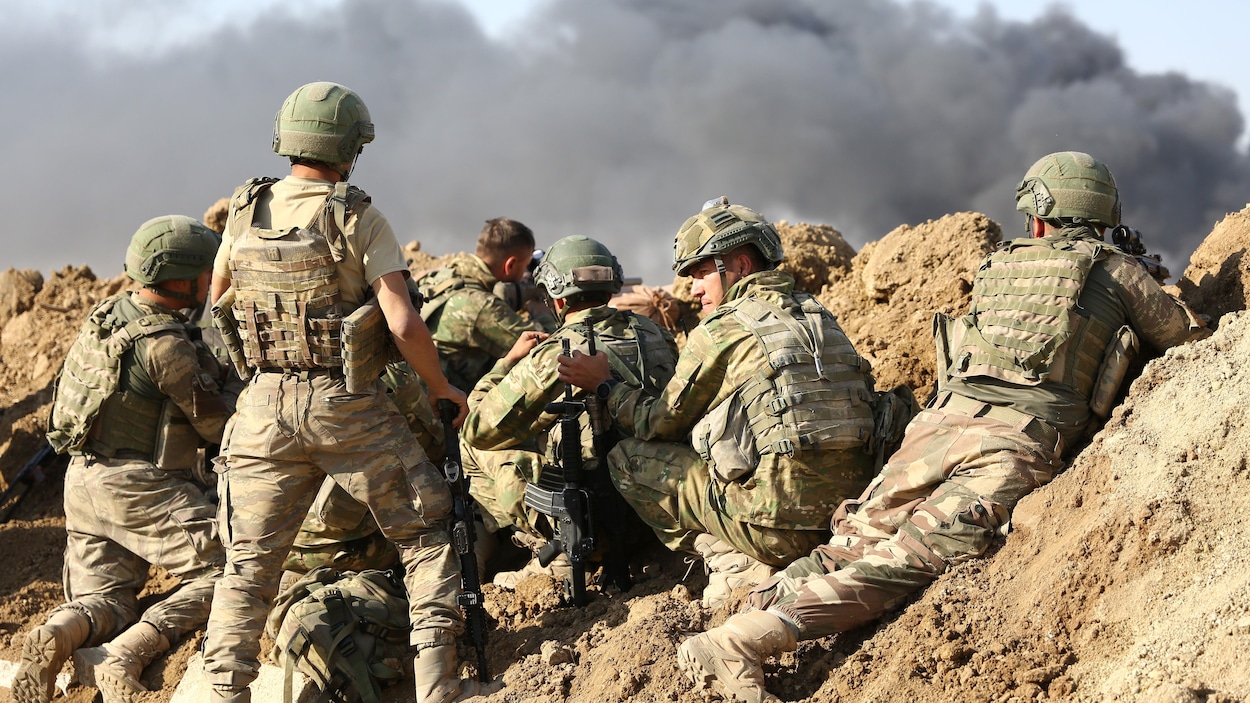 Les effectifs turcs à l'assaut des villes frontalières kurdes dans le nord-est syrien.