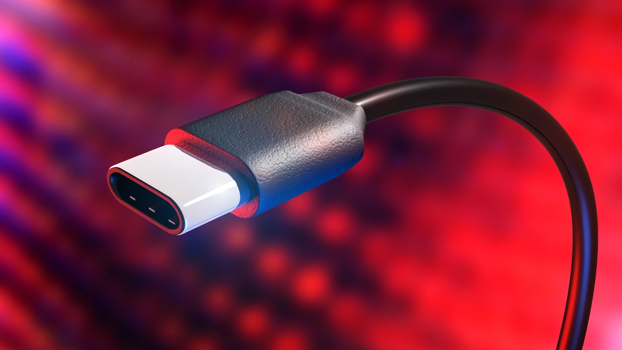 Un connecteur USB-C.