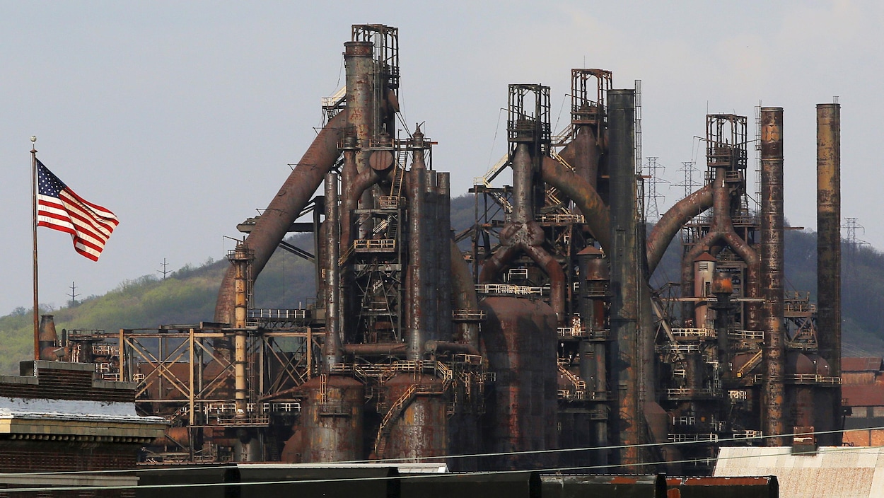 Une usine d'acier maintenant fermée à Bethlehem, en Pennsylvanie. Une usine d'acier maintenant fermée à Bethlehem, en Pennsylvanie.