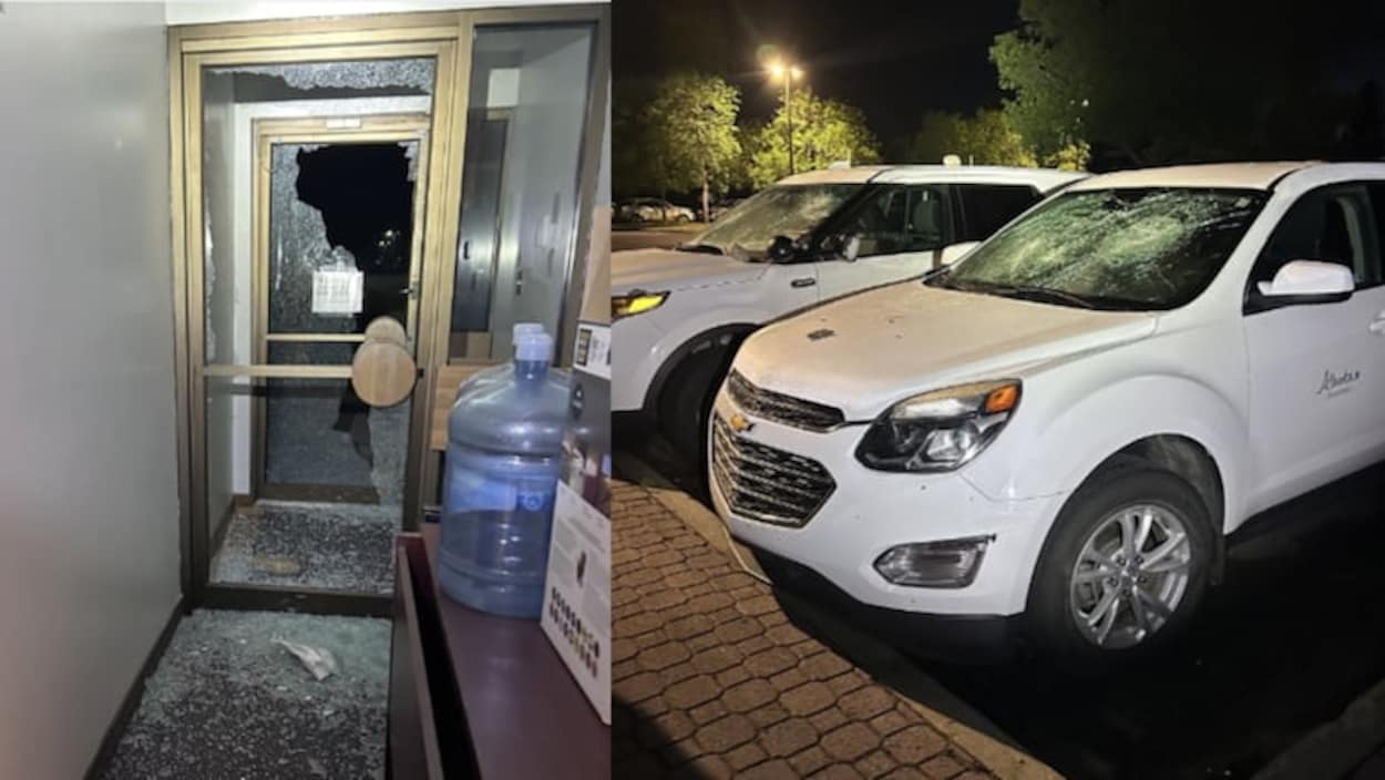 Vandalisme du palais de justice dans un village à l’est d’Edmonton; un suspect arrêté