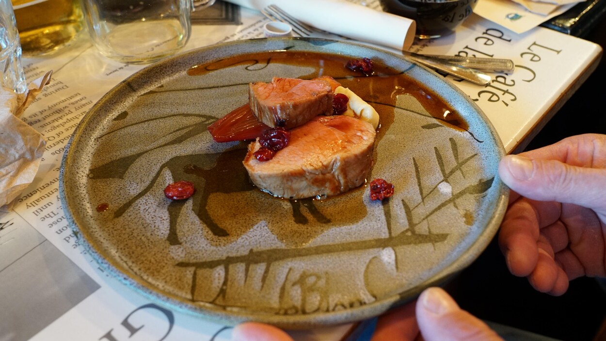 Assiette de veau confit.