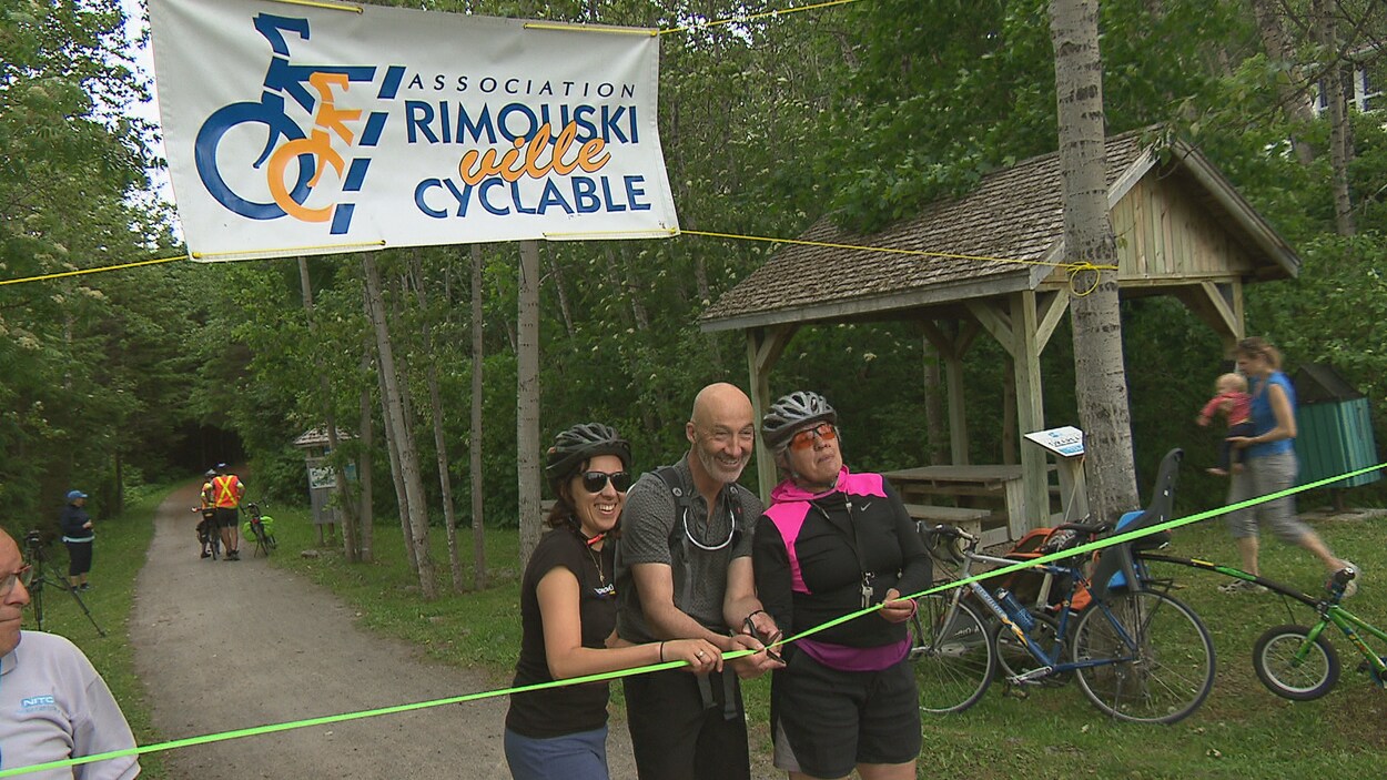 Le maire de Rimouski, Marc Parent, au départ de la randonnée de 15 km de la Vélo-Fête Le maire de Rimouski, Marc Parent, au départ de la randonnée de 15 km de la Vélo-Fête