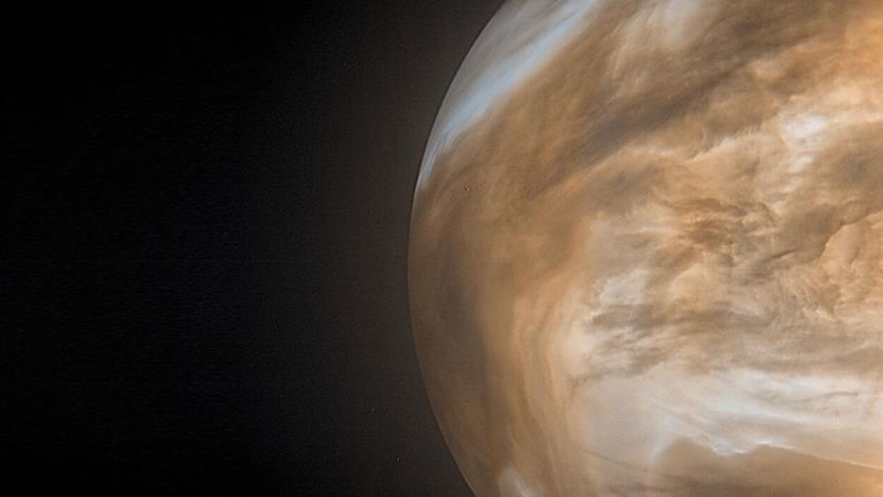 Image composée de l'atmosphère de Vénus.