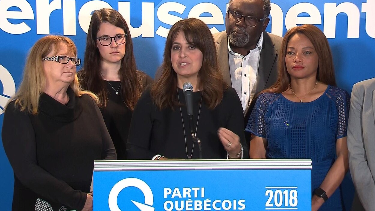 Véronique Hivon en conférence de presse.