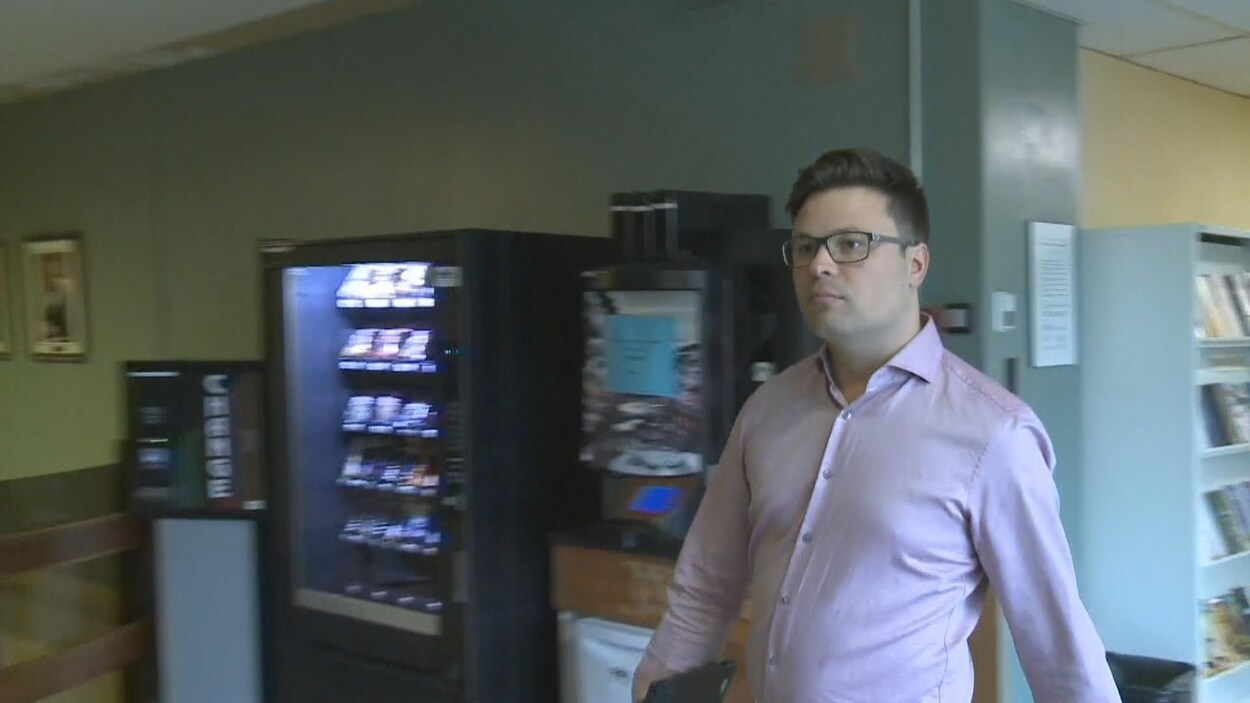 Vincent Simard au palais de justice de Drummondville.