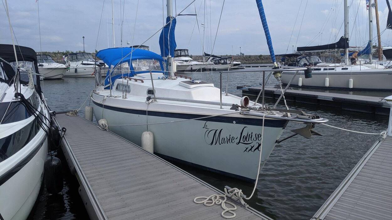 Le voilier de Michel Rousseau « Le Marie-Louise » est toujours accosté à la Marina de Portneuf.