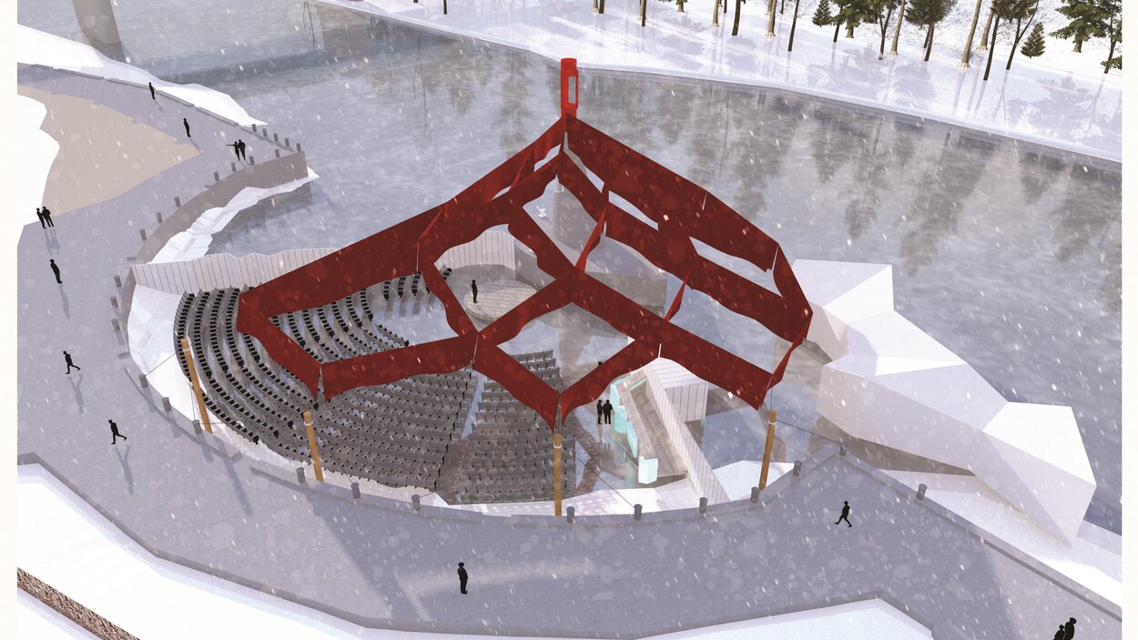 Le dessin préparatoire du projet pavillon Sub-Zero.